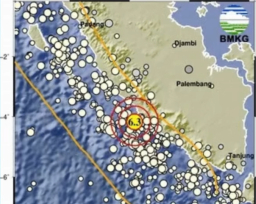 Gempa Bumi Magnitudo 6,3 Guncang Bengkulu