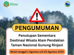 Baca juga : Jalur Pendakian Gunung Rinjani Tutup Mulai 1 Agustus 2025