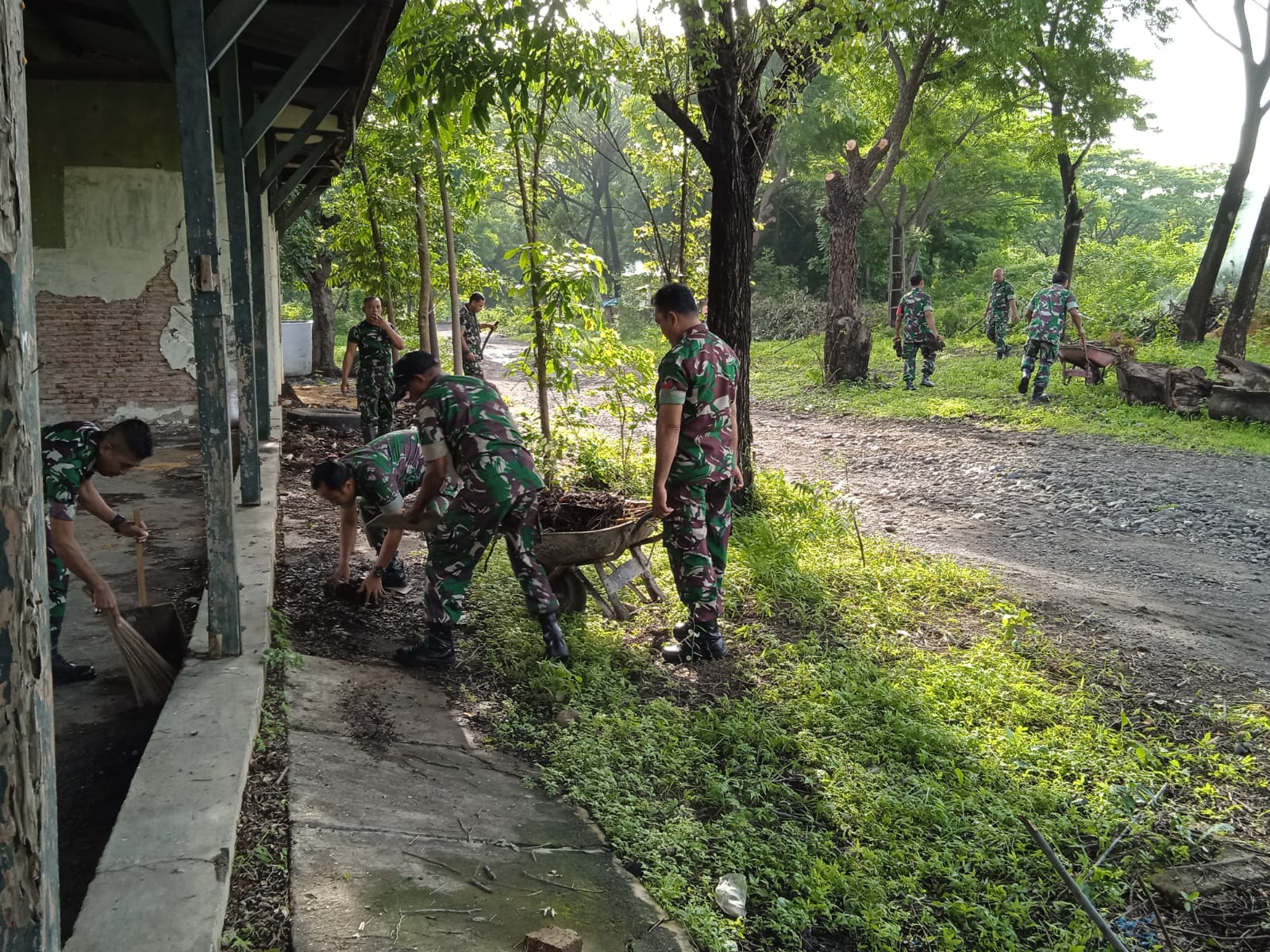 Cegah DBD di Musim Hujan, Kodim 0823 Situbondo Gelar Aksi Bersih-bersih Asrama X514 Kotakan