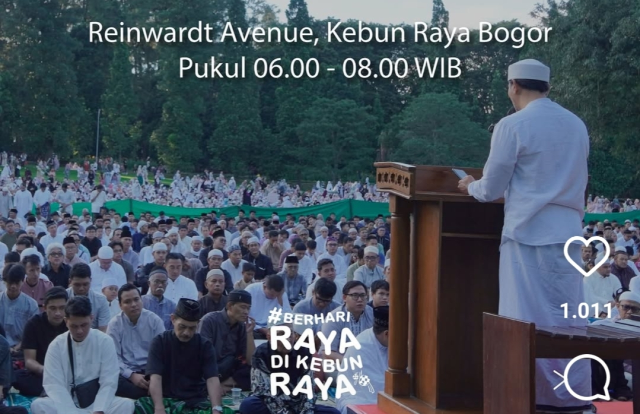 Kebun Raya Bogor Gelar Salat Id, Tiket Masuk Jemaah Gratis