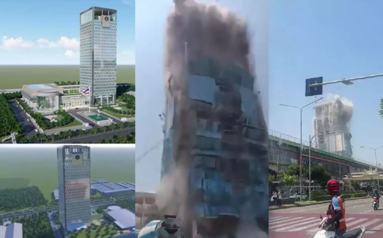 Gempa Dahsyat Myanmar Robohkan Gedung Pencakar Langit di Thailand