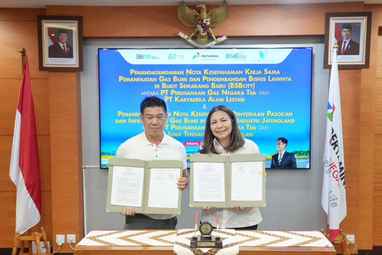 PGN) menggandeng pengembang kawasan Bukit Semarang Baru (BSB) City untuk memperluas pemanfaatan gas bumi sebagai energi bersih. (Foto: istimewa)