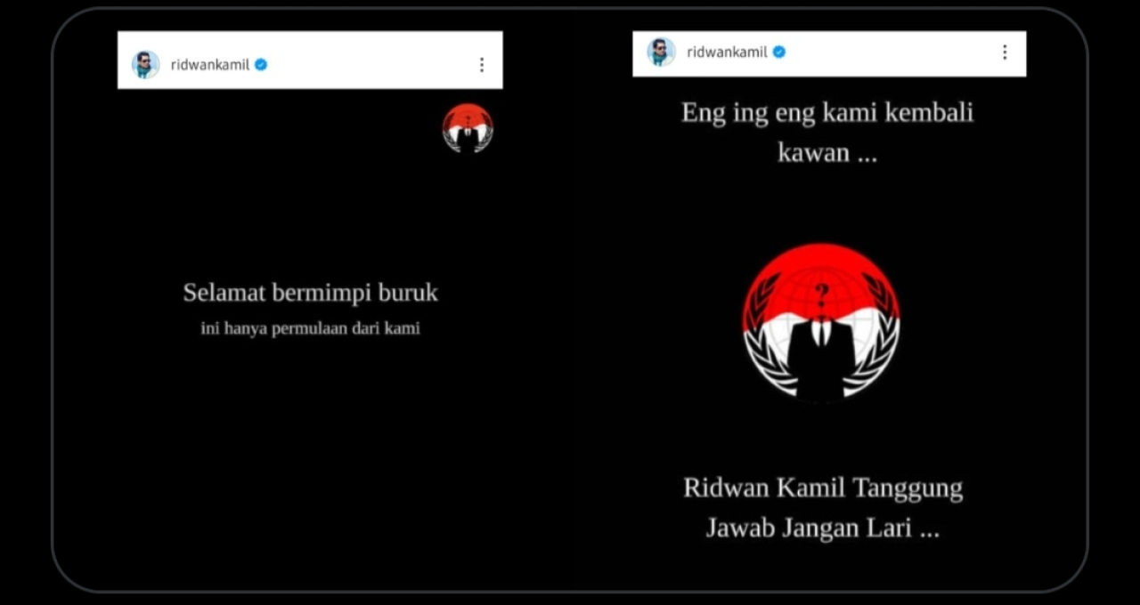 Ridwan Kamil klaim akun Instagram pribadinya diretas, Jumat 11 April 2025 malam. (Foto: Tangkapan layar)