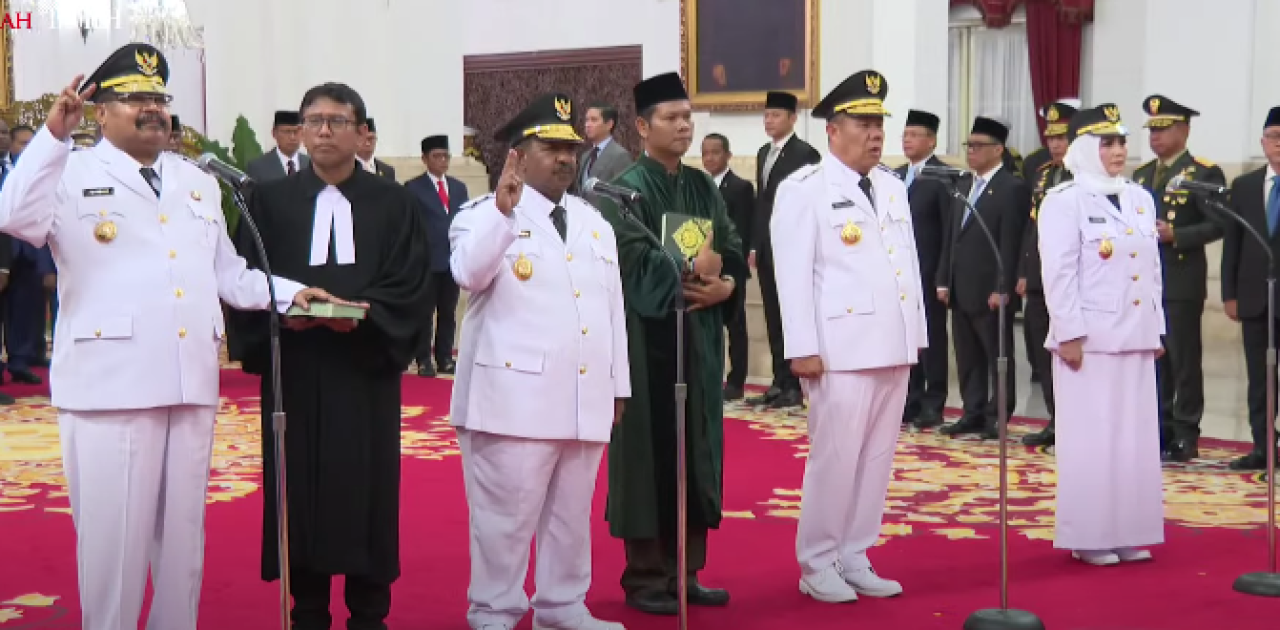 Presiden Prabowo Melantik Gubernur Papua Pegunungan dan Kepulauan Bangka Belitung