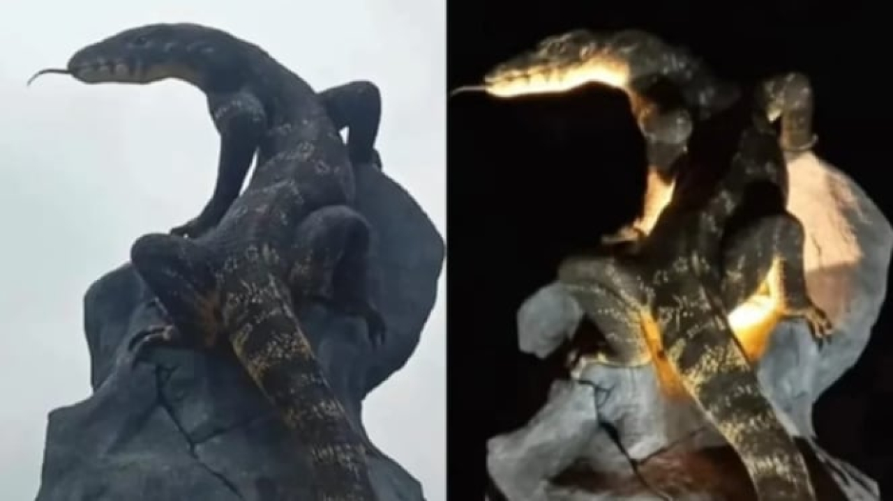 Fakta-fakta Tugu Patung Biawak Ikon Baru Wonosobo