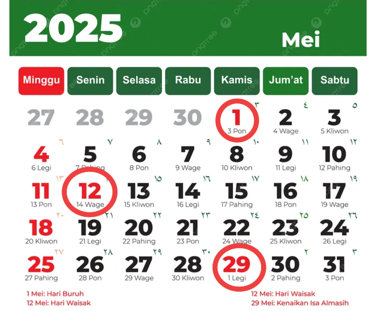 Daftar Tanggal Merah dan Ada Libur Panjang Mei 2025