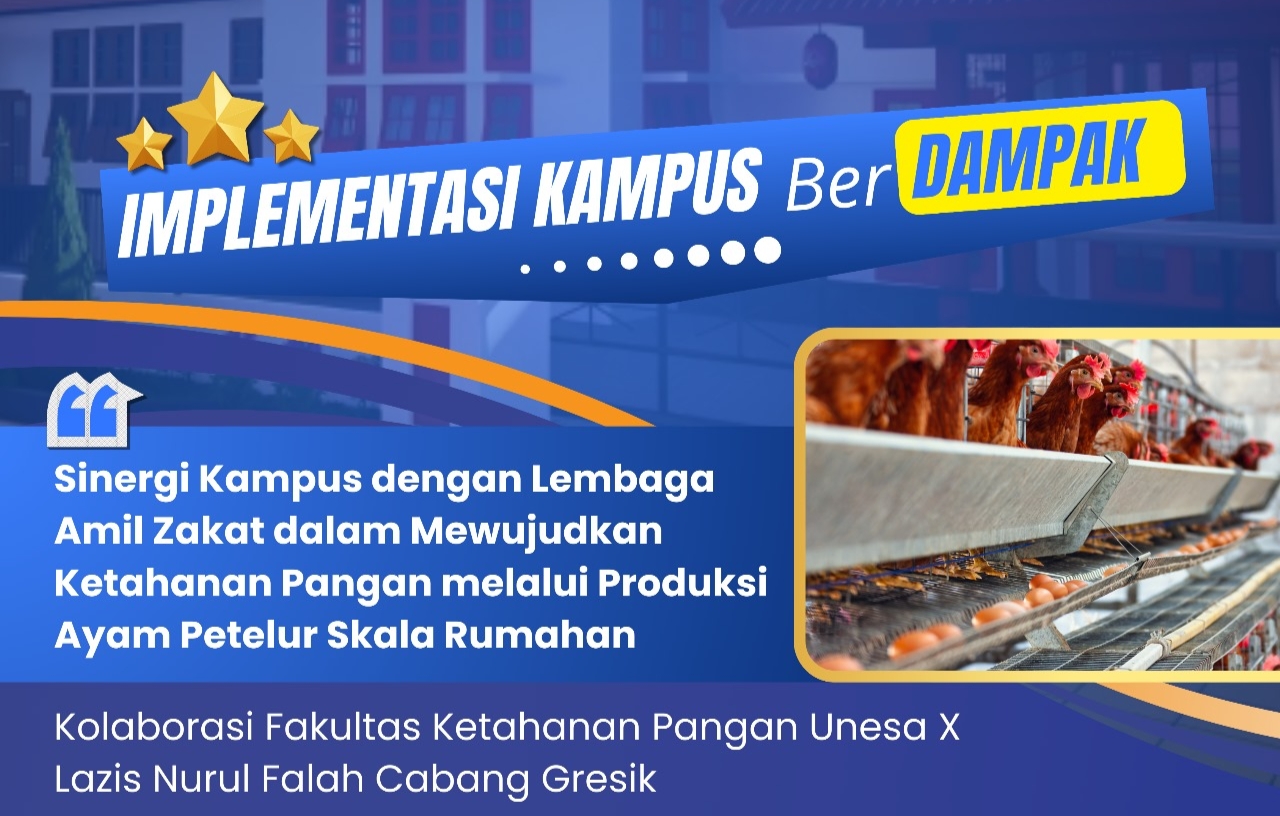 Kolaborasi Fakultas Ketahanan Pangan (FKP) Unesa dan Lazis Nurul Falah Gresik Wujudkan Gerakan Kampus Berdampak