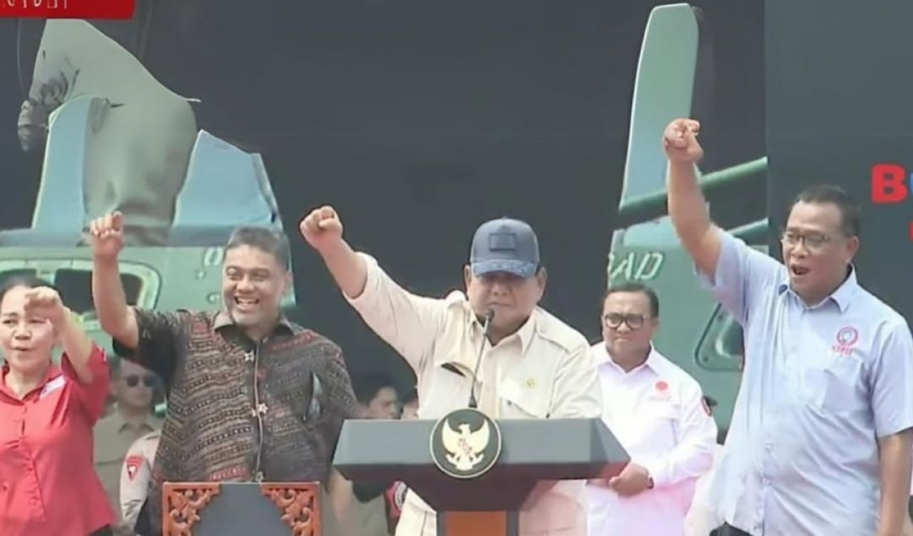 Pidato Hari Buruh di Monas, Ini Janji Presiden Prabowo