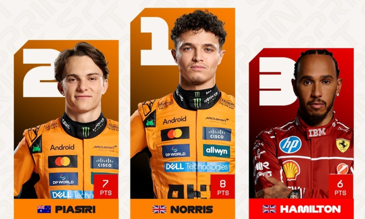 Lando Norris Juara Sprint Race F1 GP Miami 2025, Rose BLACKPINK Kibarkan Bendera Balapan