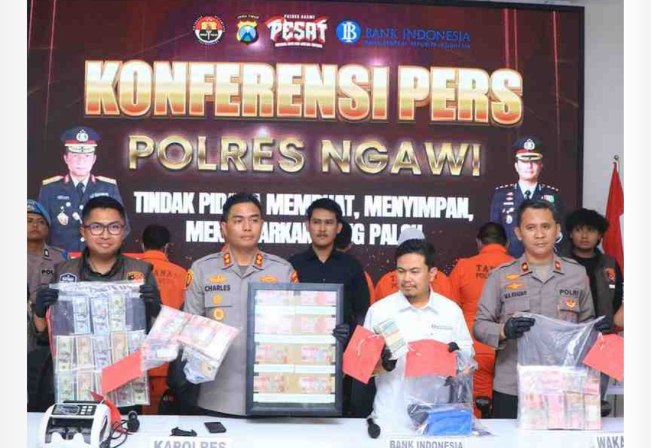 Sindikat Uang Palsu di Ngawi Melibatkan Dua Kades