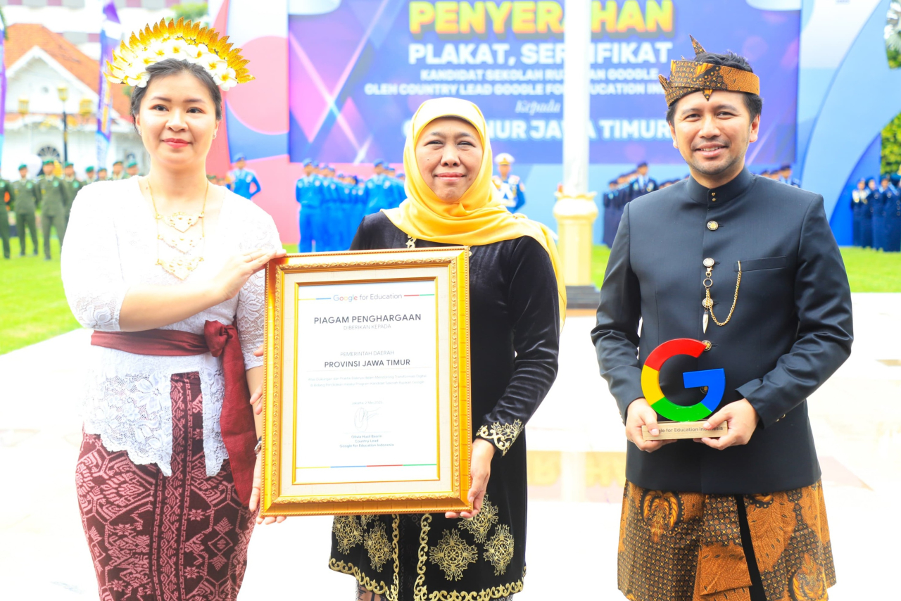 Terima Penghargaan dari Google, Gubernur Khofifah Optimis Jadi Role Model Daerah