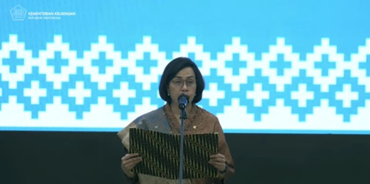 Menkeu Sri Mulyani saat pelantikan Dirjen Kemenkeu baru. (Foto: YouTube Kemenkeu RI)