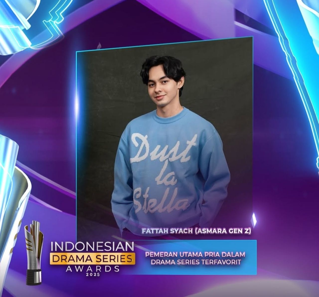 Fattah Syach dinobatkan sebagai Pemeran Utama Pria Dalam Drama Series Terfavorit. (Foto: Instagram)