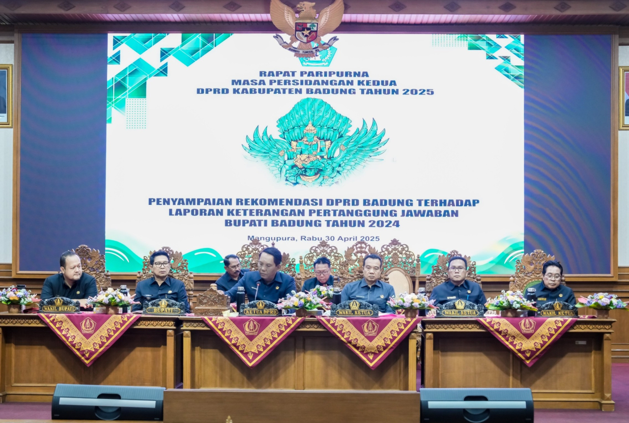 Rapat Paripurna Penyampaian Rekomendasi DPRD Badung atas LKPJ Bupati Badung 2024