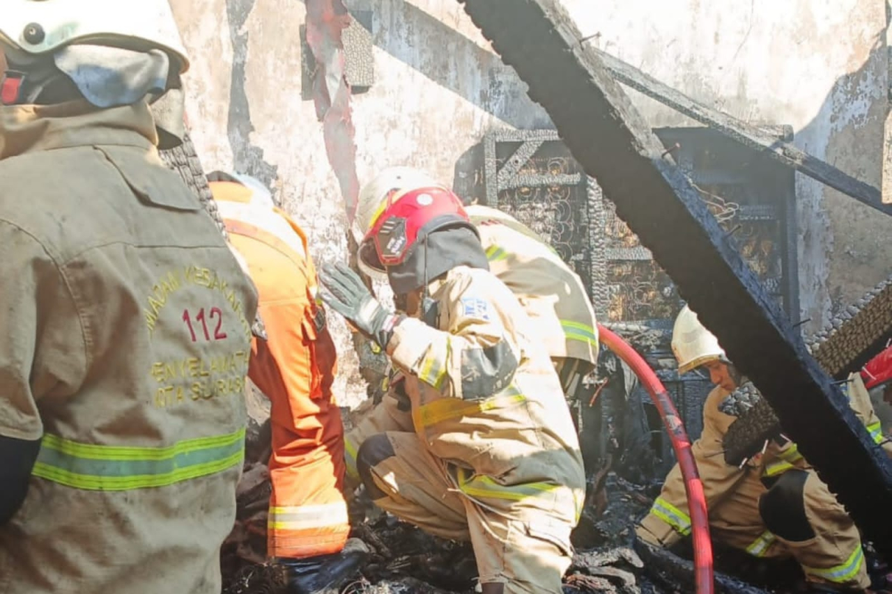 Kebakaran di Mastrip Warugunung Surabaya, Diduga Akibat Bakar Sampah