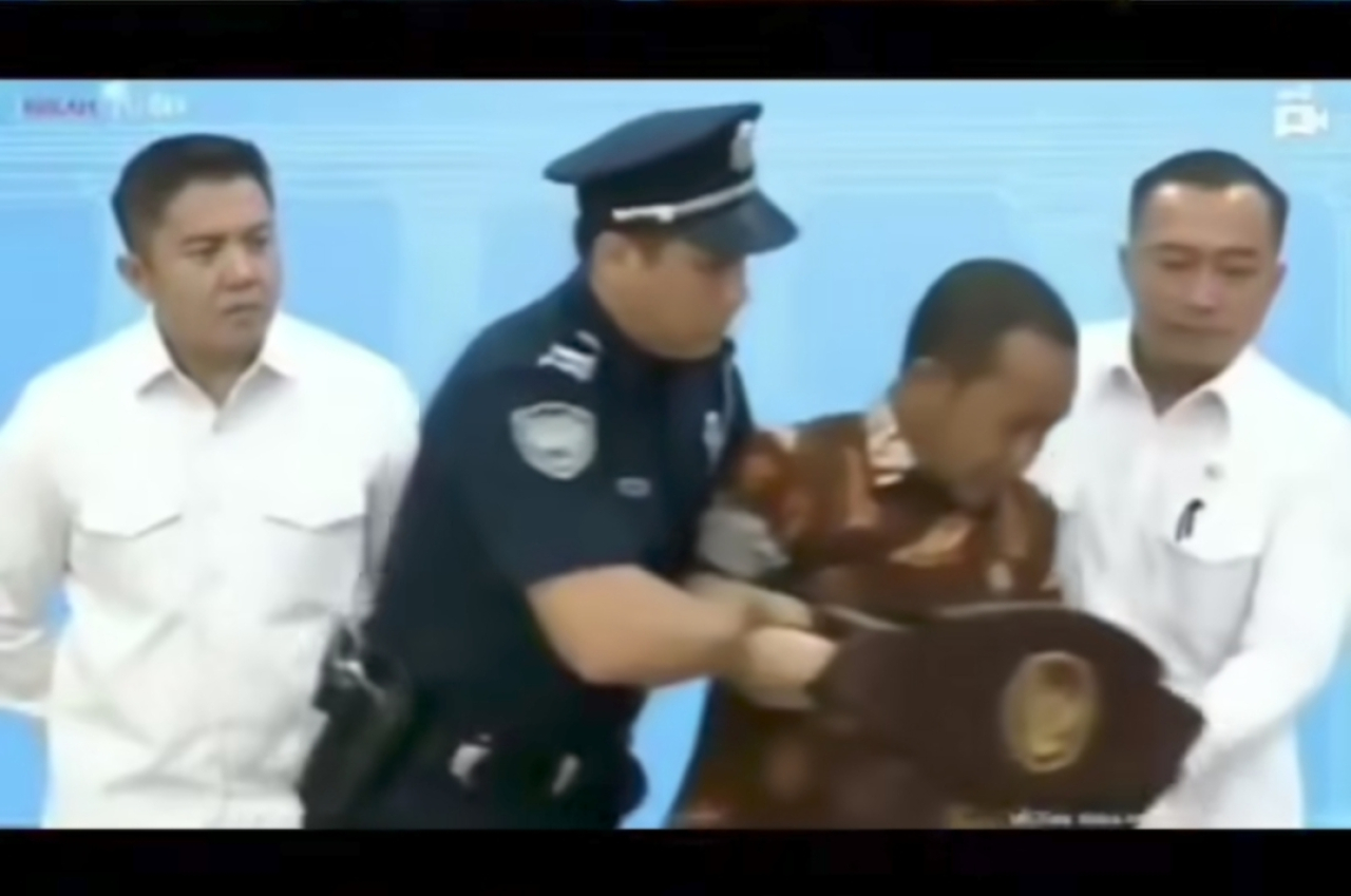 Video Bahlil Ditangkap Polisi saat Memberikan Keterangan Pers, Hoaks!