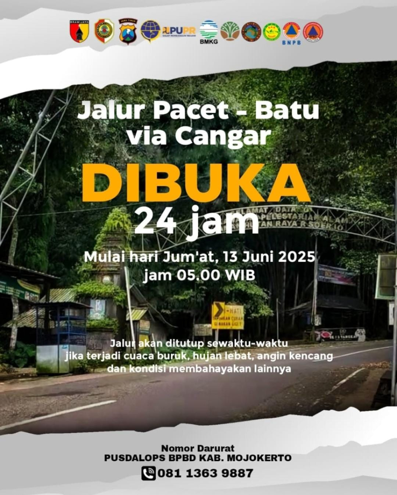Perbaikan Pasca Longsor, Gubernur Khofifah Pastikan Jalur Pacet-Cangar Aman Dibuka 24 Jam