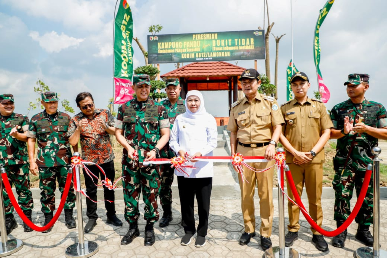 Apresiasi Kampung Pangan Terpadu Kodim 0812 di Lamongan, Gubernur Khofifah Siap Wujudkan Kedaulatan Pangan