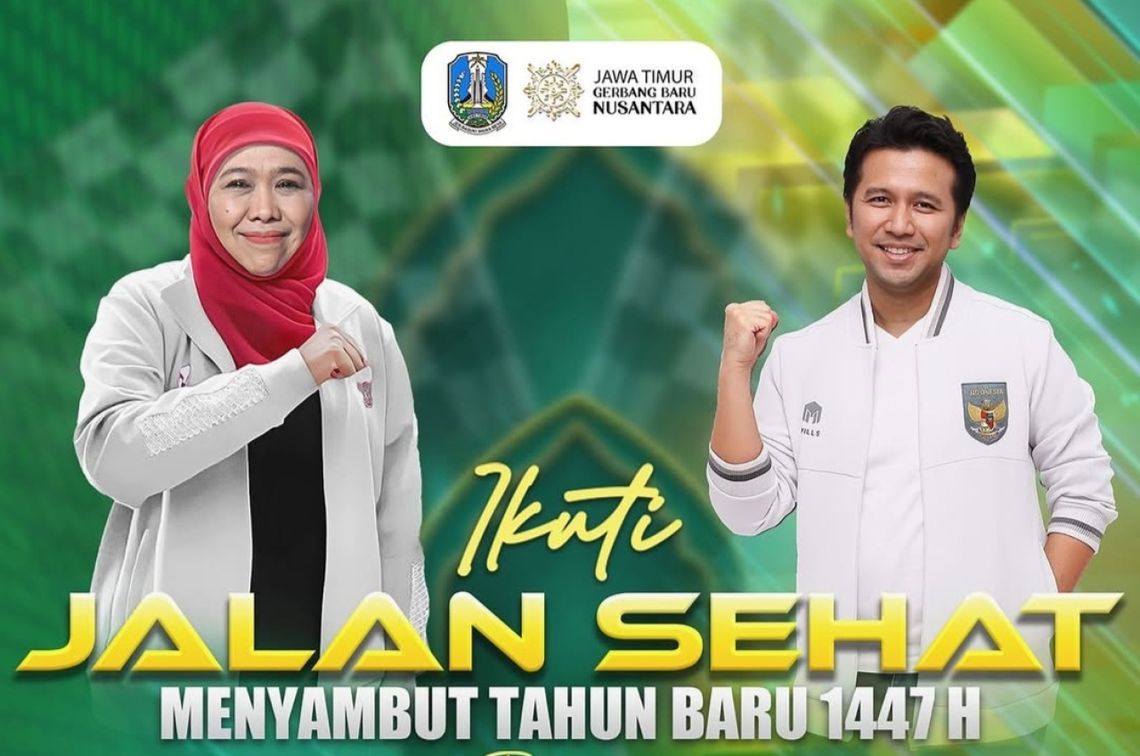 Semarak Tahun Baru Islam, Pemprov Jatim Gelar Jalan Sehat di Masjid Al.Akbar Surabaya