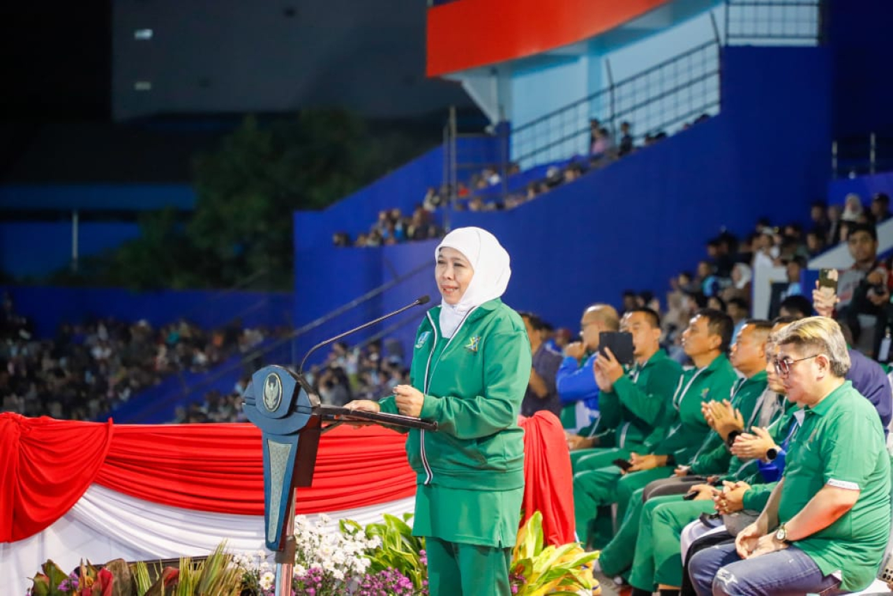 Porprov IX Jatim Resmi Dibuka, Gubernur Khofifah Ajak Atlet Tunjukkan Performa Terbaik, Semangat Juang dan Sportivitas