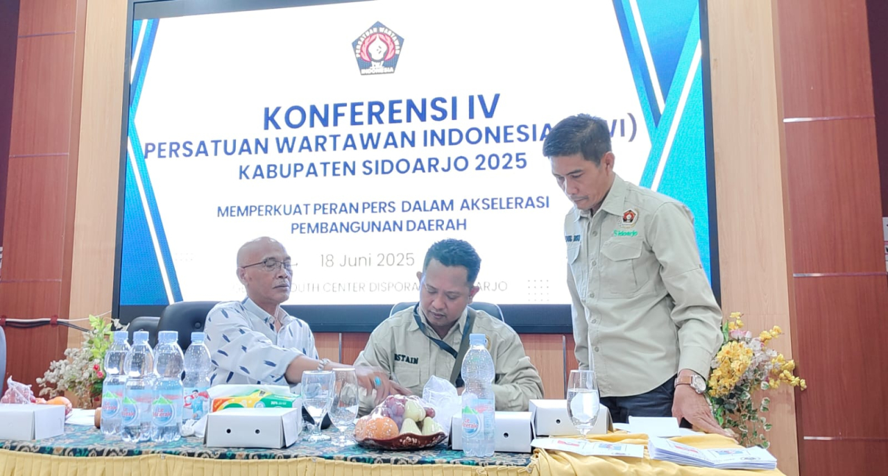 Mustain Jabat Kembali Ketua PWI Sidoarjo untuk Kedua Kalinya