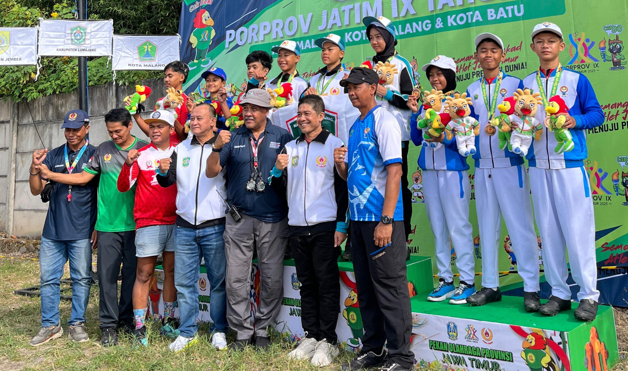 Kota Kediri dan Kota Malang Berbagi Medali Emas  di Balapan Cross-country