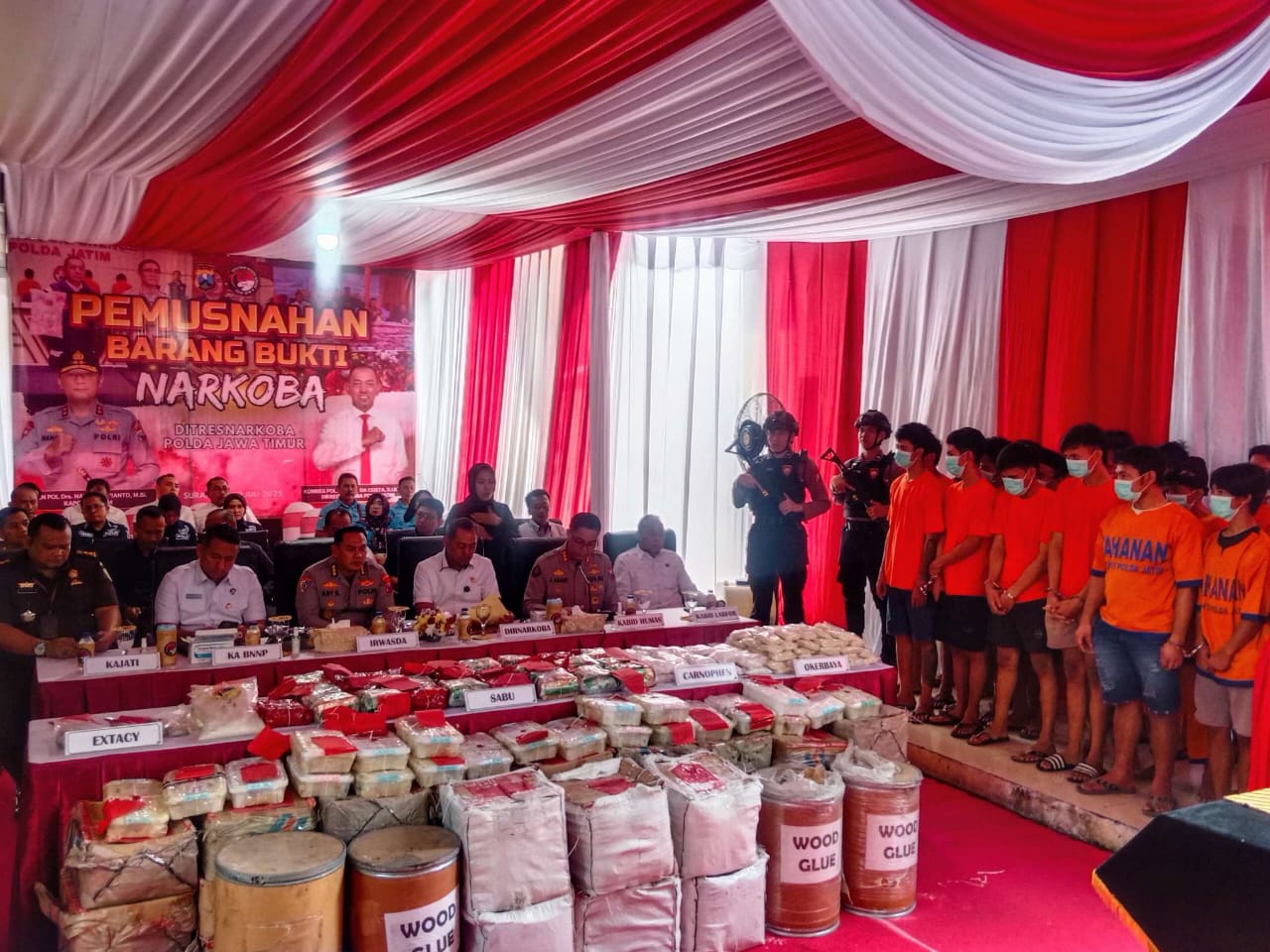 Perang Lawan Narkoba, Polda Jatim Ungkap 3.022 Kasus, Sita Puluhan Kilogram Sabu dan Jutaan Pil Haram