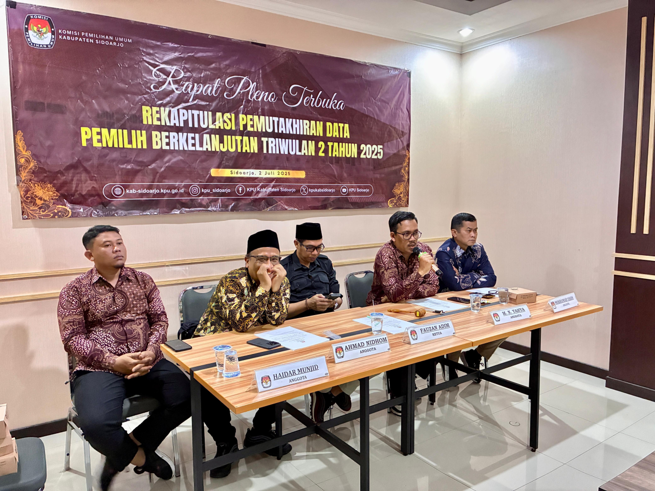 Rapat Pleno Terbuka Rekapitulasi Daftar Pemilih Berkelanjutan Triwulan 2 Tahun 2025