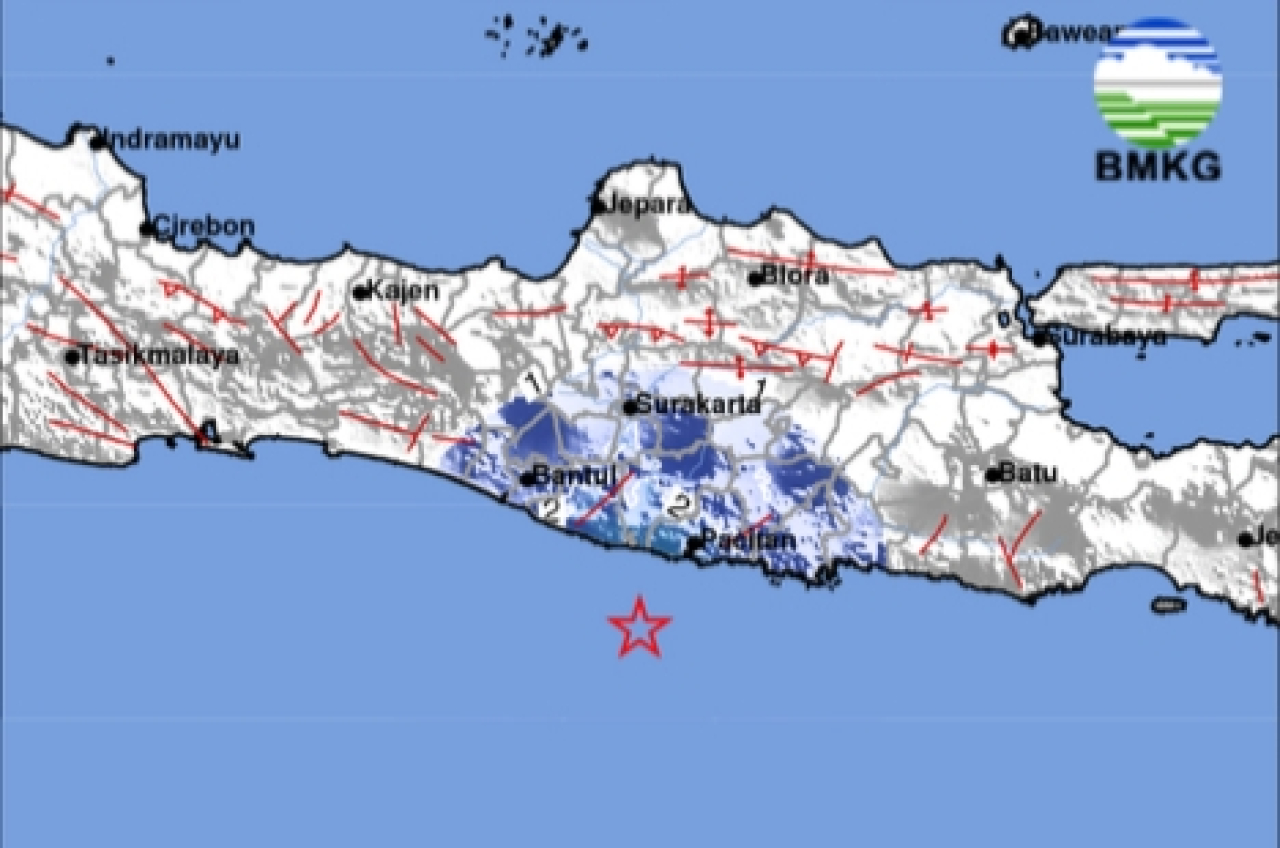 Gempa Pacitan Magnitudo 4,6 Tidak Berpotensi Tsunami