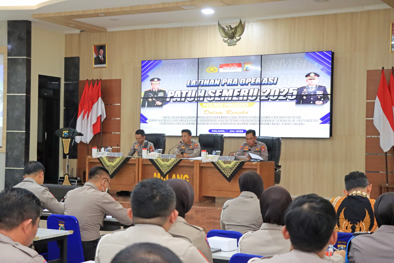 Polres Malang Gelar Latihan Pra Operasi Patuh Semeru 2025, Tekankan Humanis dan Profesional