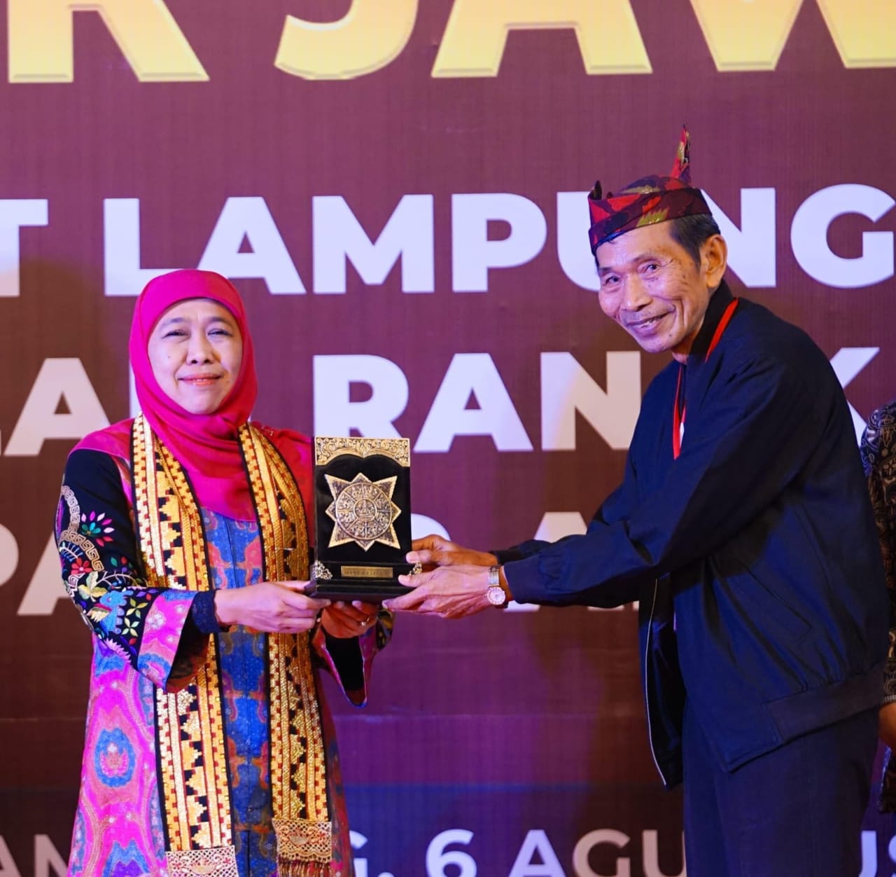 Perkuat Sinergi Antarprovinsi, Gubernur Khofifah Ajak Masyarakat Lampung Asal Jatim Guyub Rukun