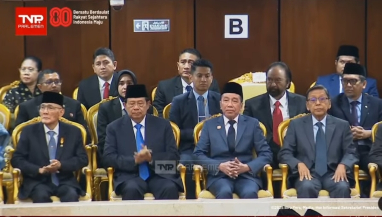 Nama Megawati Disebut Puan Maharani di Sidang Tahunan MPR RI 2025, SBY dan Jokowi Duduk Berdampingan
