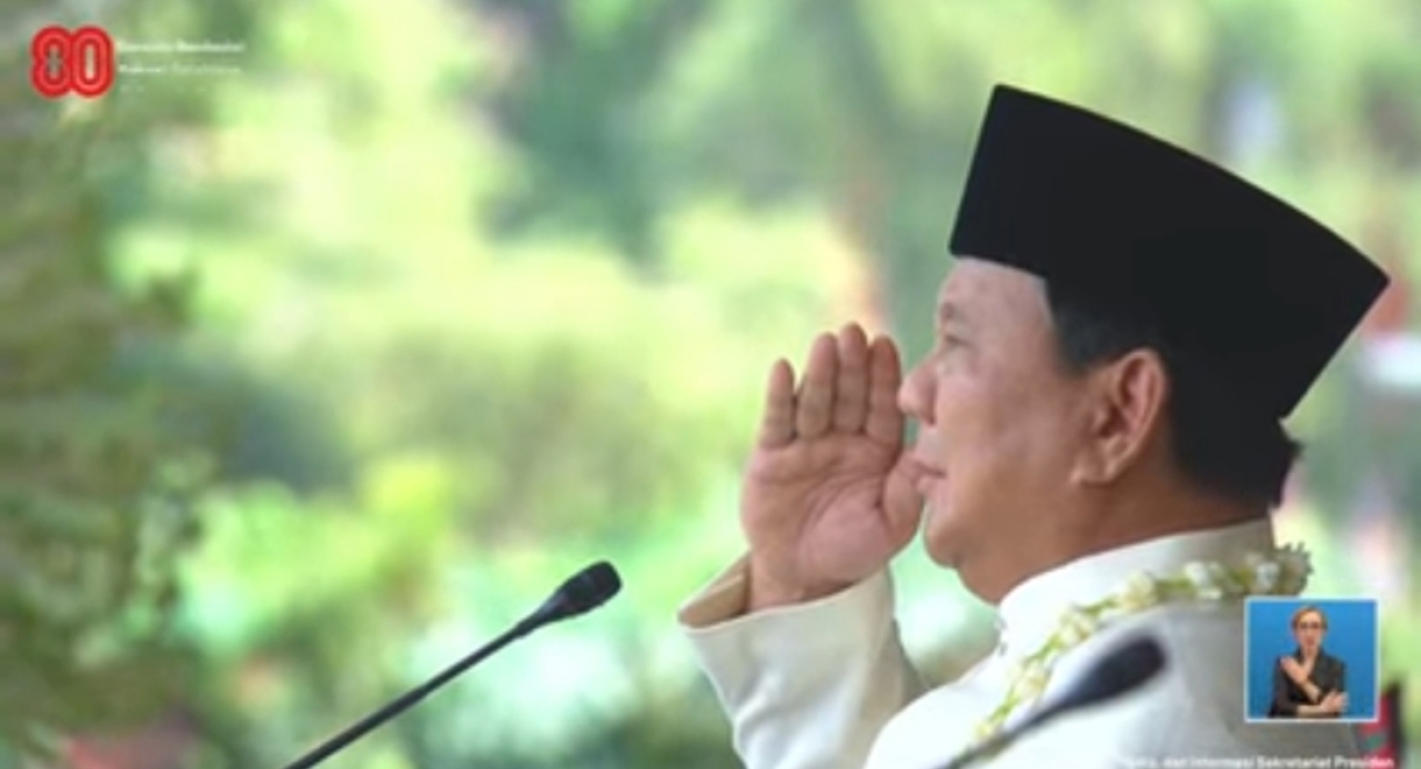 Presiden Prabowo Pakai Baju Adat Betawi, Inspektur Upacara HUT ke-80 RI