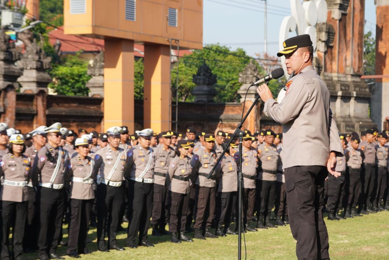 Polda Bali Gelar Apel Siaga, Antisipasi Demo Lanjutan