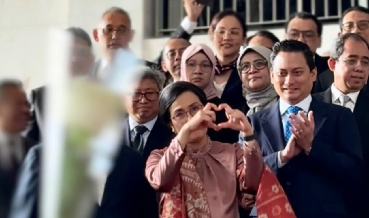 Tangis Haru Perpisahan Sri Mulyani Dinyanyikan Lagu Bahasa Kalbu oleh Pegawai Kemenkeu RI