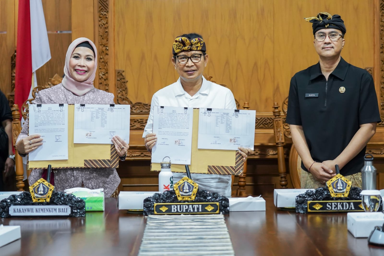 Pemkab Badung dan Kanwil Kemenkum Bali Tandatangani Nota Kesepakatan dan Rencana Kerja