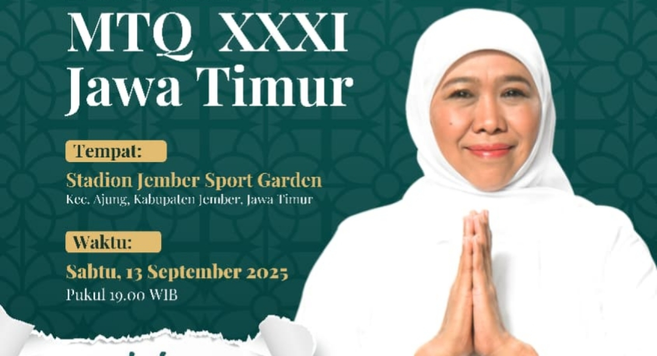 Musabaqah Tilawatil Quran (MTQ) XXXI Tingkat Provinsi Jawa Timur, pembukaannya hari ini, Sabtu (13/9/2025). (Foto: Istimewa)