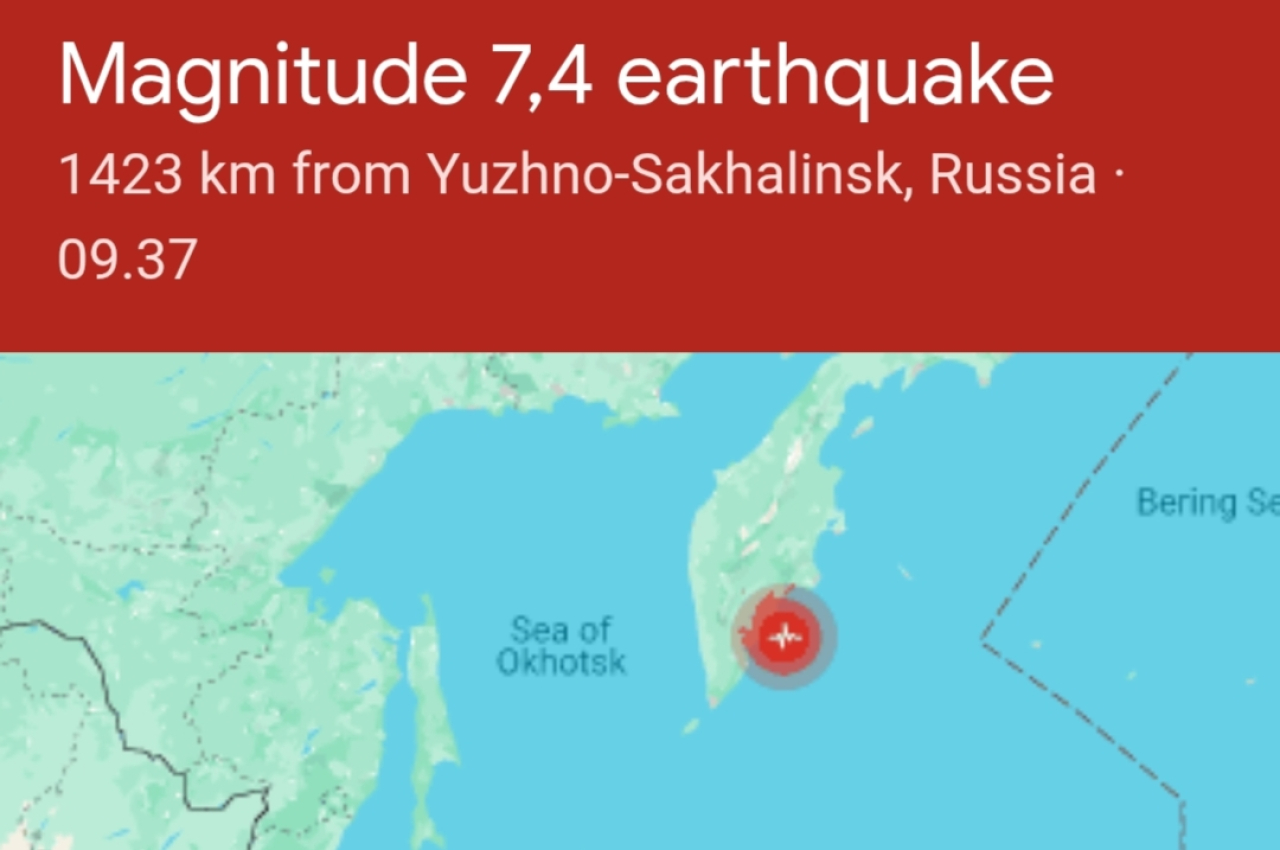 Gempa Magnitudo 7,4 Guncang Kamchatka Rusia