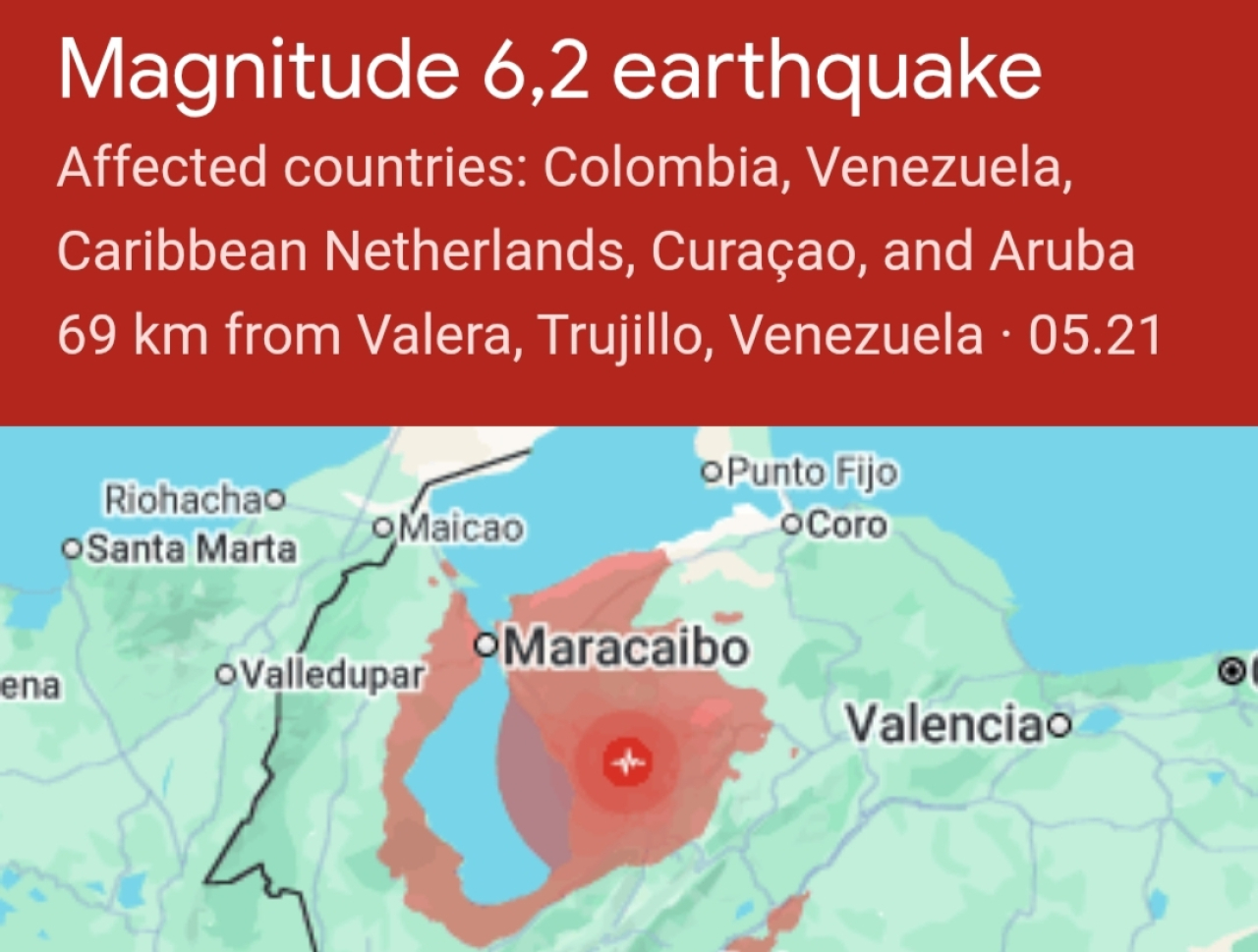 Guncangan Gempa Venezuela M 6,2 hingga Kolombia