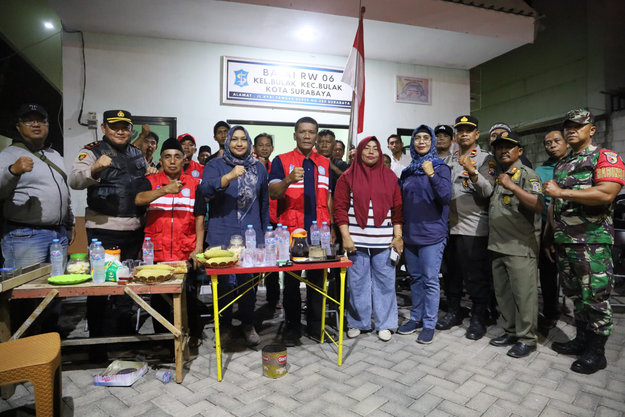 Apel Patroli Skala Besar Polsek Kenjeran Surabaya bersama 3 Pilar Kecamatan Kenjeran dan Bulak