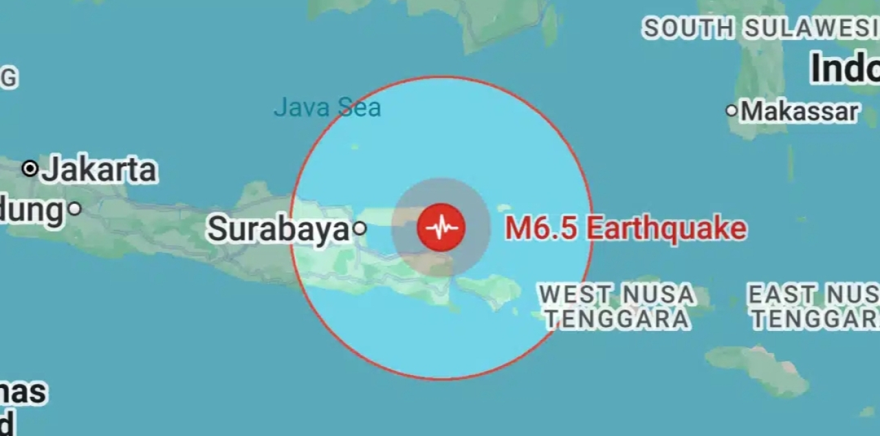 Gempa Sumenep M 6,5 Guncangan Terasa hingga Surabaya dan Daerah Lainnya
