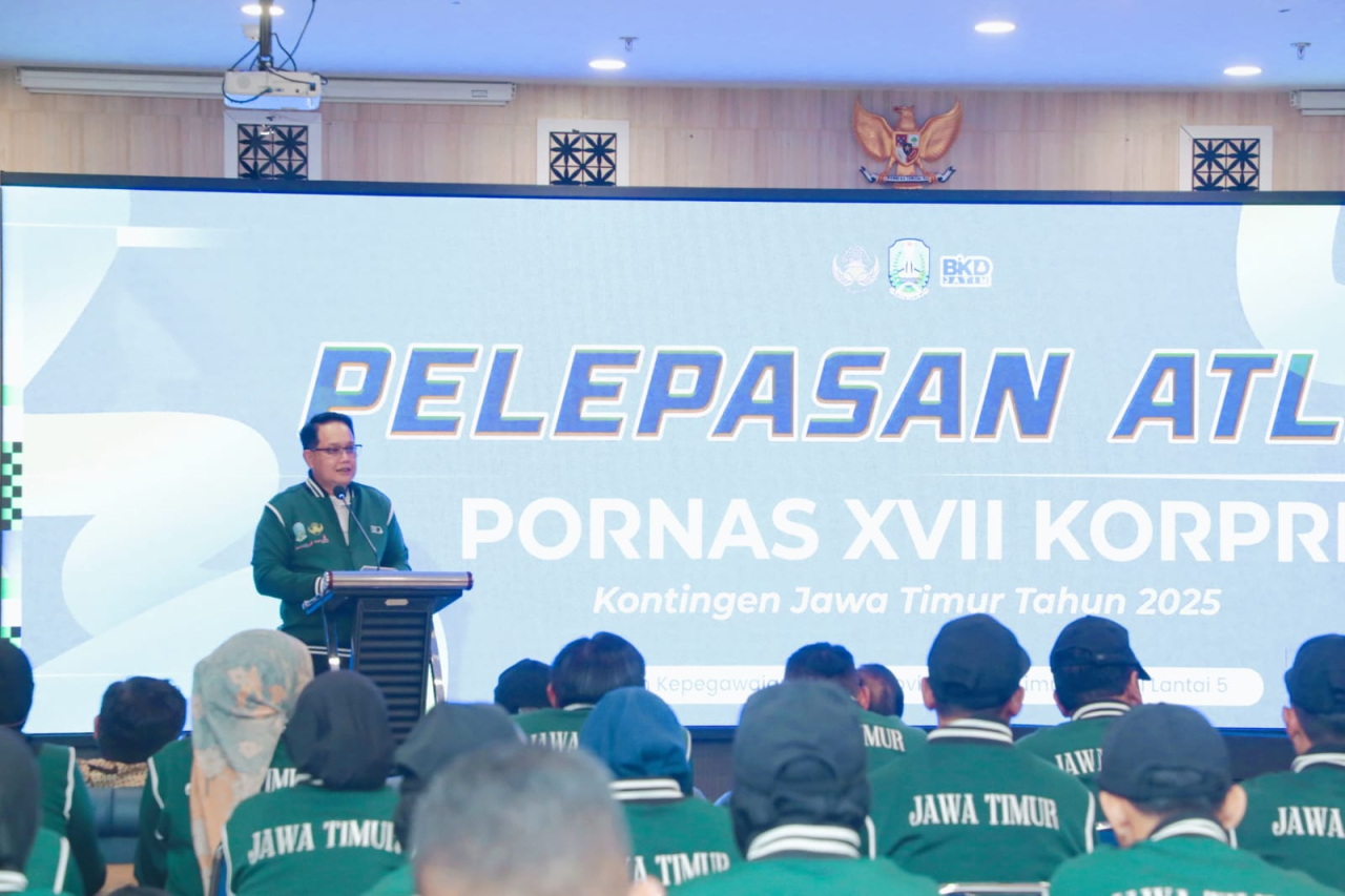 Sekdaprov Jatim Lepas 118 Kontingen Pornas Korpri 2025