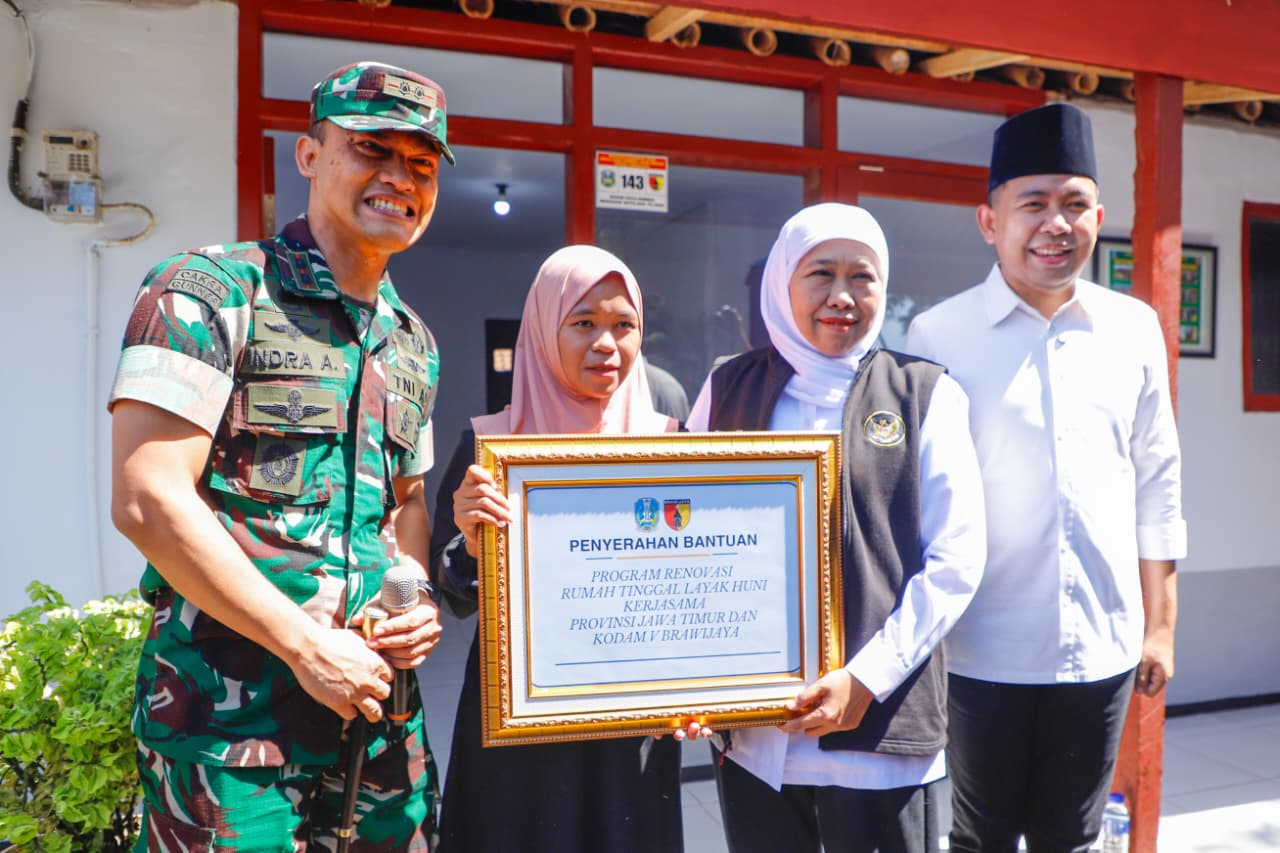 Apresiasi Program Rutilahu di HUT ke-80 TNI, Gubernur Khofifah: Bukti Sinergi TNI dan Pemprov Jatim untuk Masyarakat
