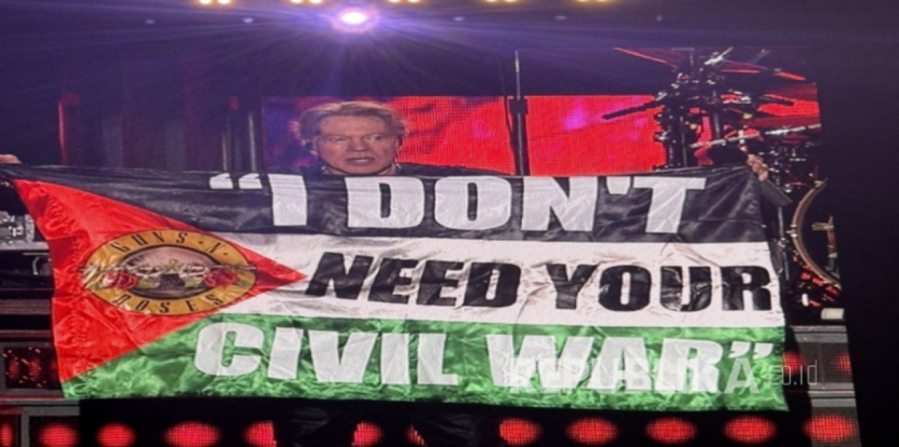 Axl Rose Dukung Palestina di Panggung Konser
