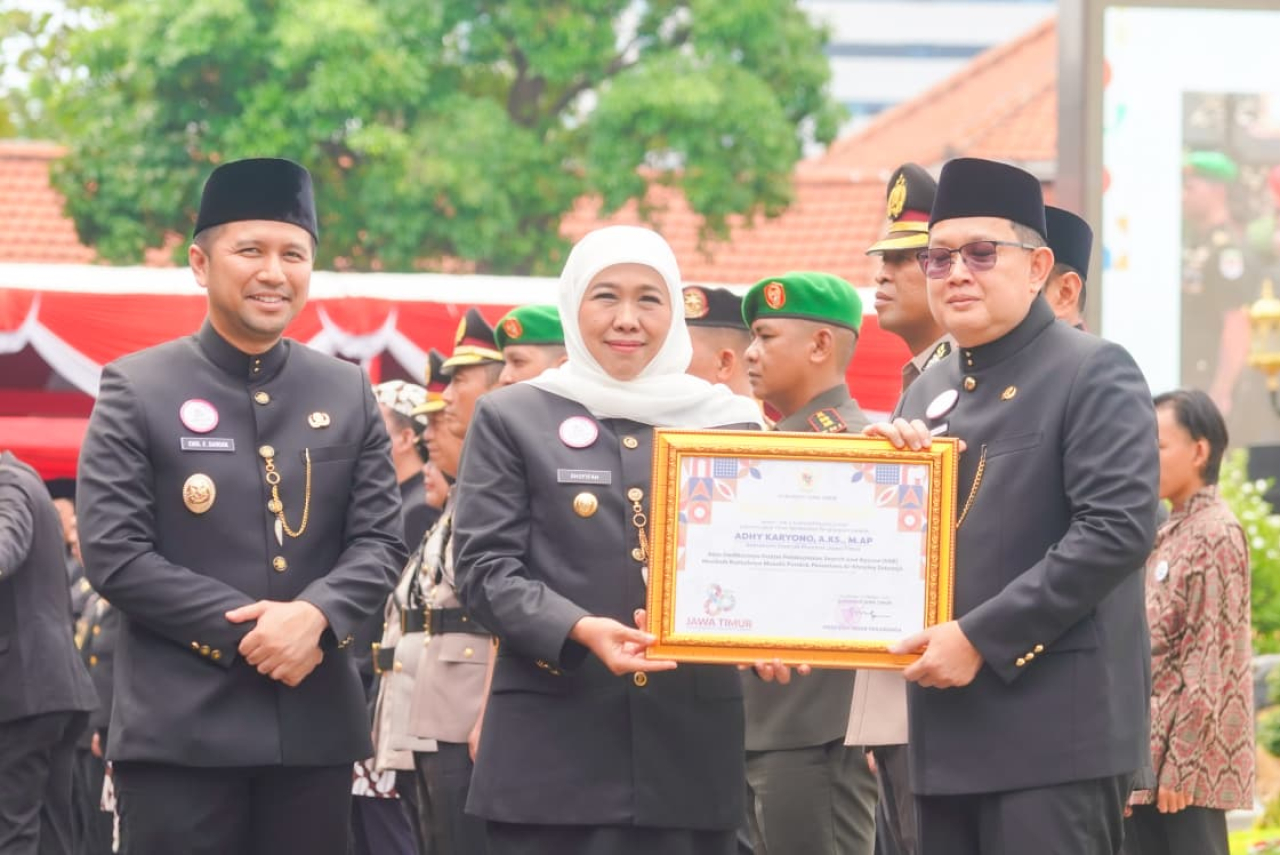 HUT ke-80 Jatim, Gubernur Khofifah Ajak Warga Perkuat Semangat JATIM BISA Wujudkan Provinsi Tangguh Terus Bertumbuh
