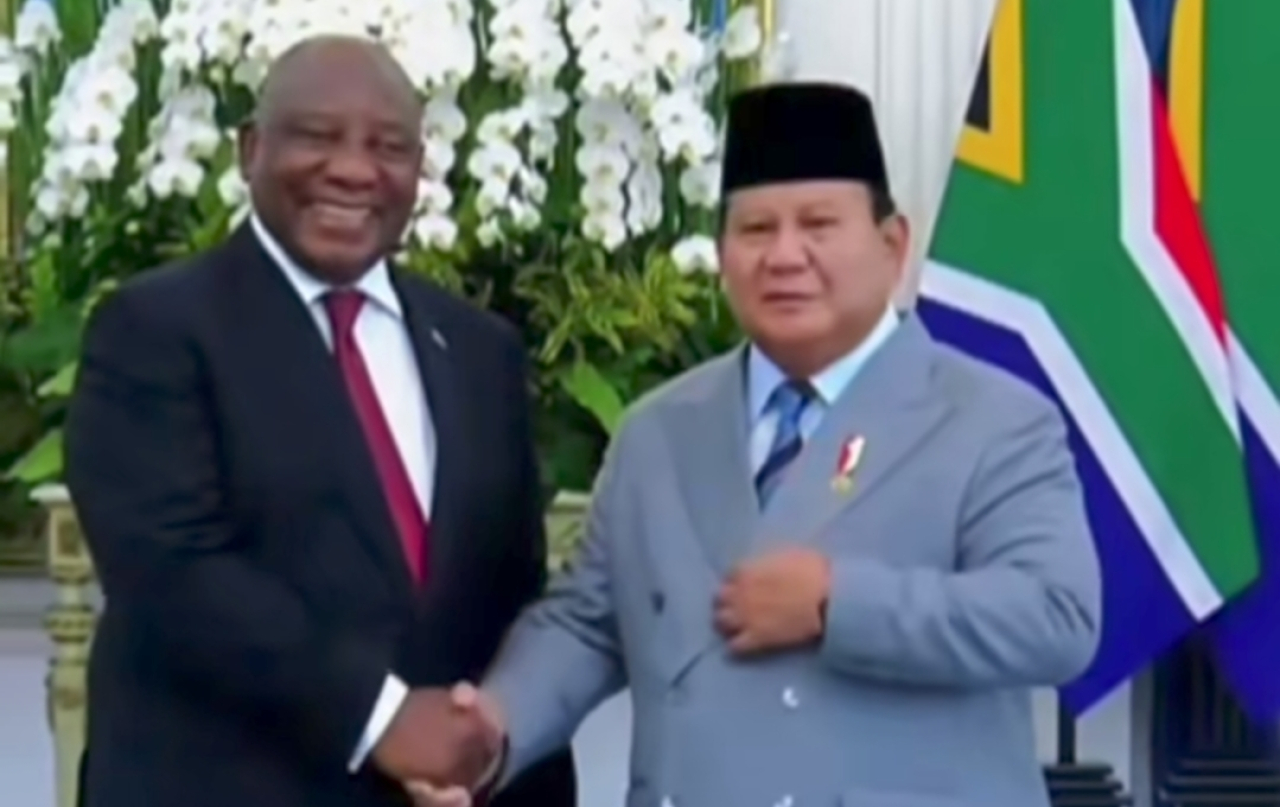 Presiden Prabowo Sambut Hangat Kunjungan Presiden Afrika Selatan di Istana Kepresidenan Jakarta