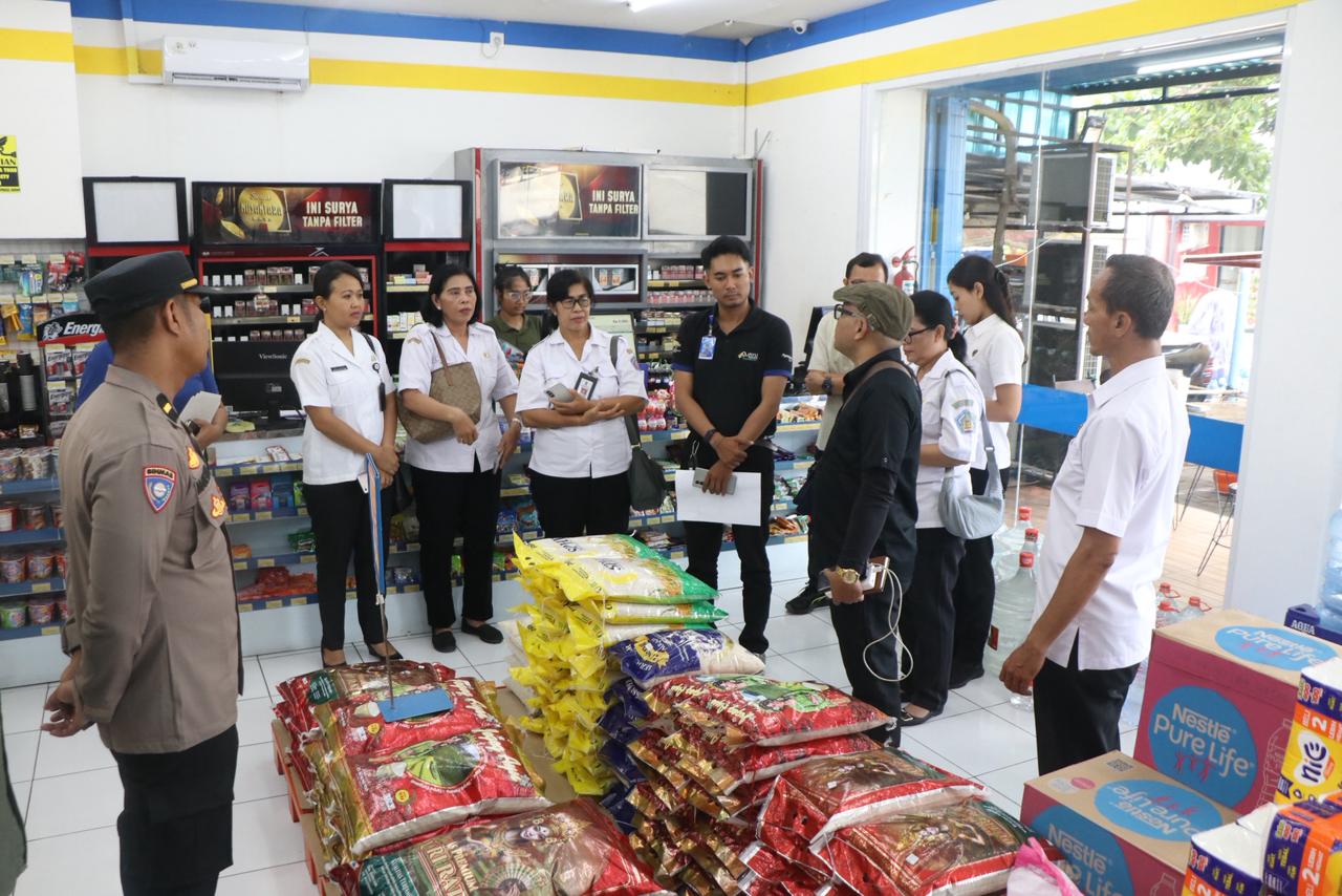Pastikan HET Tidak Ada Pelanggaran, Satgas Pangan Polda Bali Cek Harga Beras
