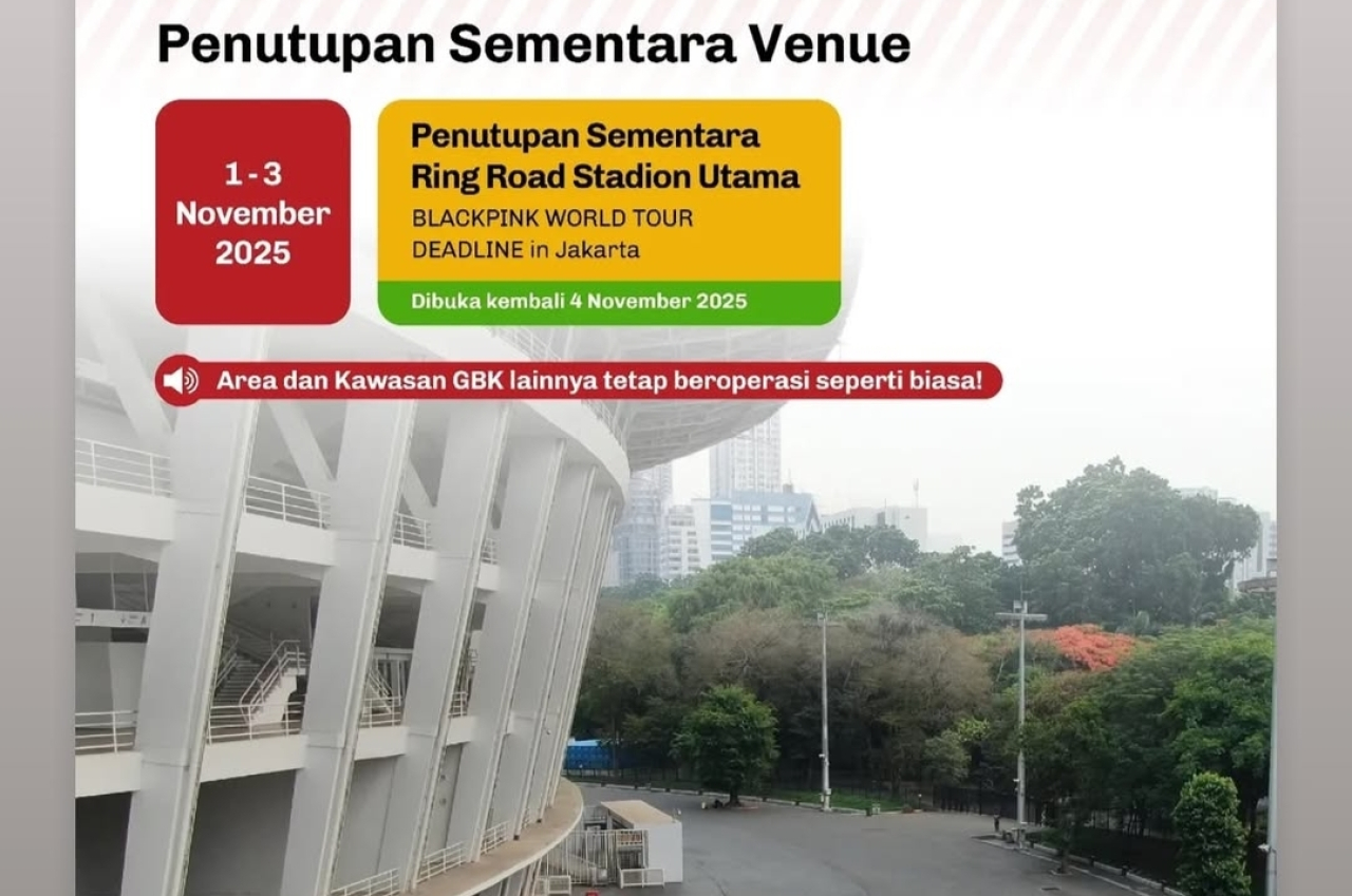 Ring Road Stadion Utama GBK Ditutup 1-3 November 2025