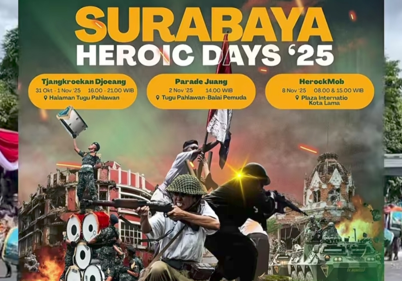 Parade Juang 2025 digelar Pemkot Surabaya untuk memperingati Hari Pahlawan. (Foto: Instagram)