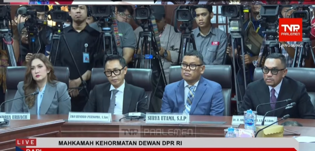 Sidang putusan MKD Anggota DPR RI artis. (Foto: Tangkapan layar TV Parlemen)